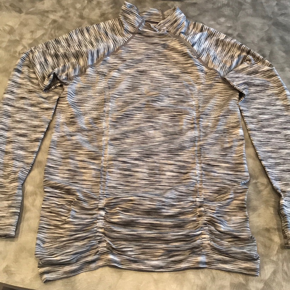 Athleta Fastest Track Asym Half Zip Shirt